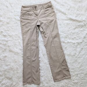 Y2K Vintage Loft Bootcut Double Button Fly Tan Khaki Chino Pants Size 4